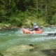frau im packraft